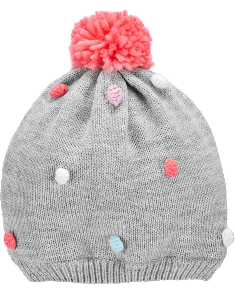 0-9 Months Stripes Carters Baby Girls Pom Pom Hat & Mitten Set 0-9 Months Stripes Carters Baby Girls Pom Pom Hat & Mitten Set